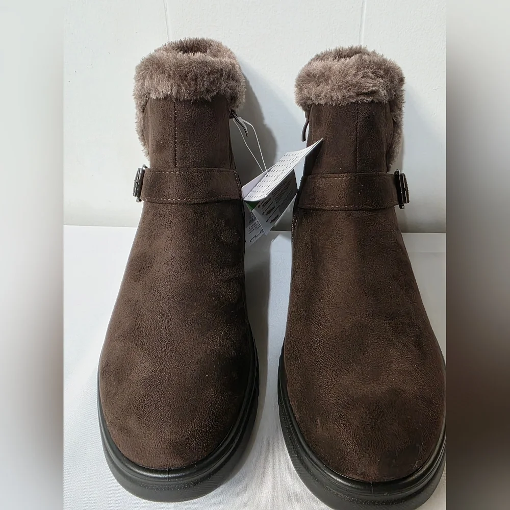 Flexus By Spring Step Badisco Chocolate Brown Ankle Boots Womens Size 9.5/ 41